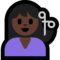 Person Getting Haircut - Black emoji on Microsoft